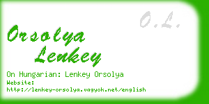 orsolya lenkey business card
